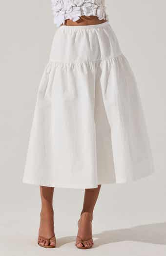 ASTR the Label Drop Waist Cotton Blend Skirt