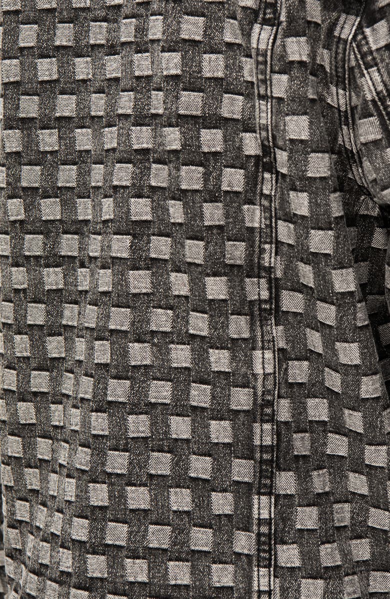 Round Two Jacquard Check Denim Jacket, Alternate, color, 