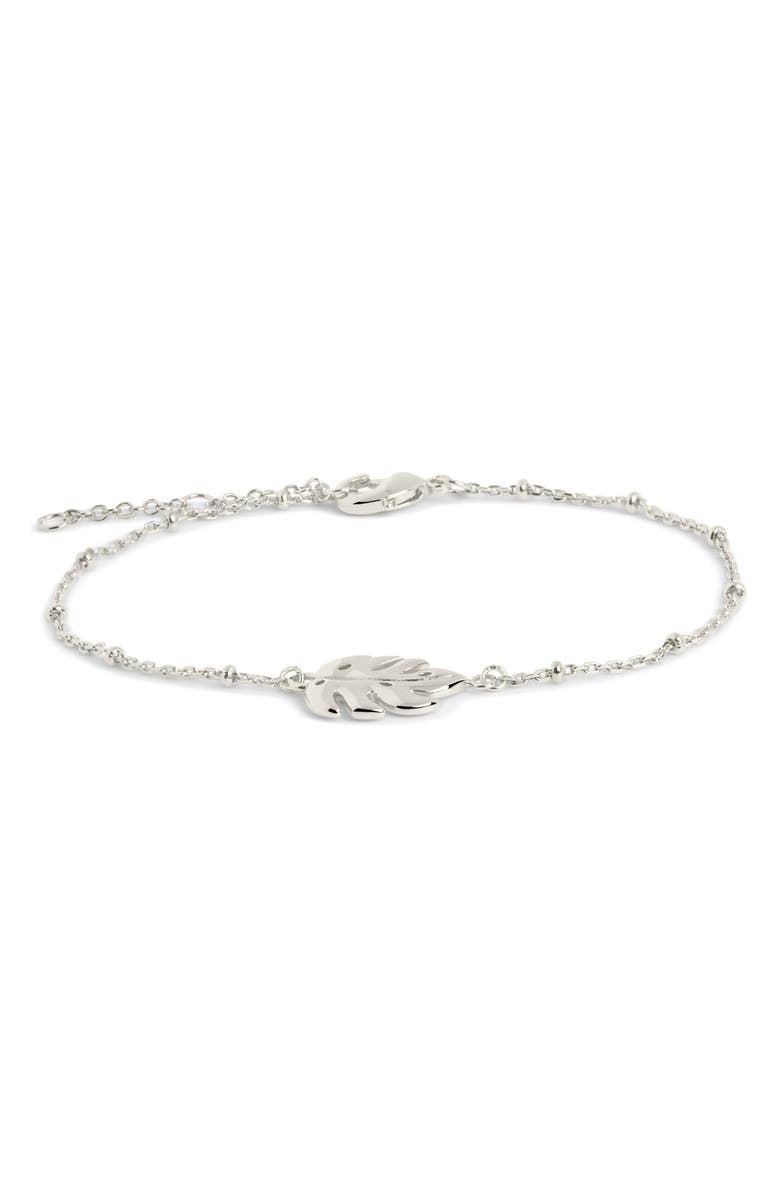 Sterling Forever Keilani Leaf Bracelet, Alternate, color,