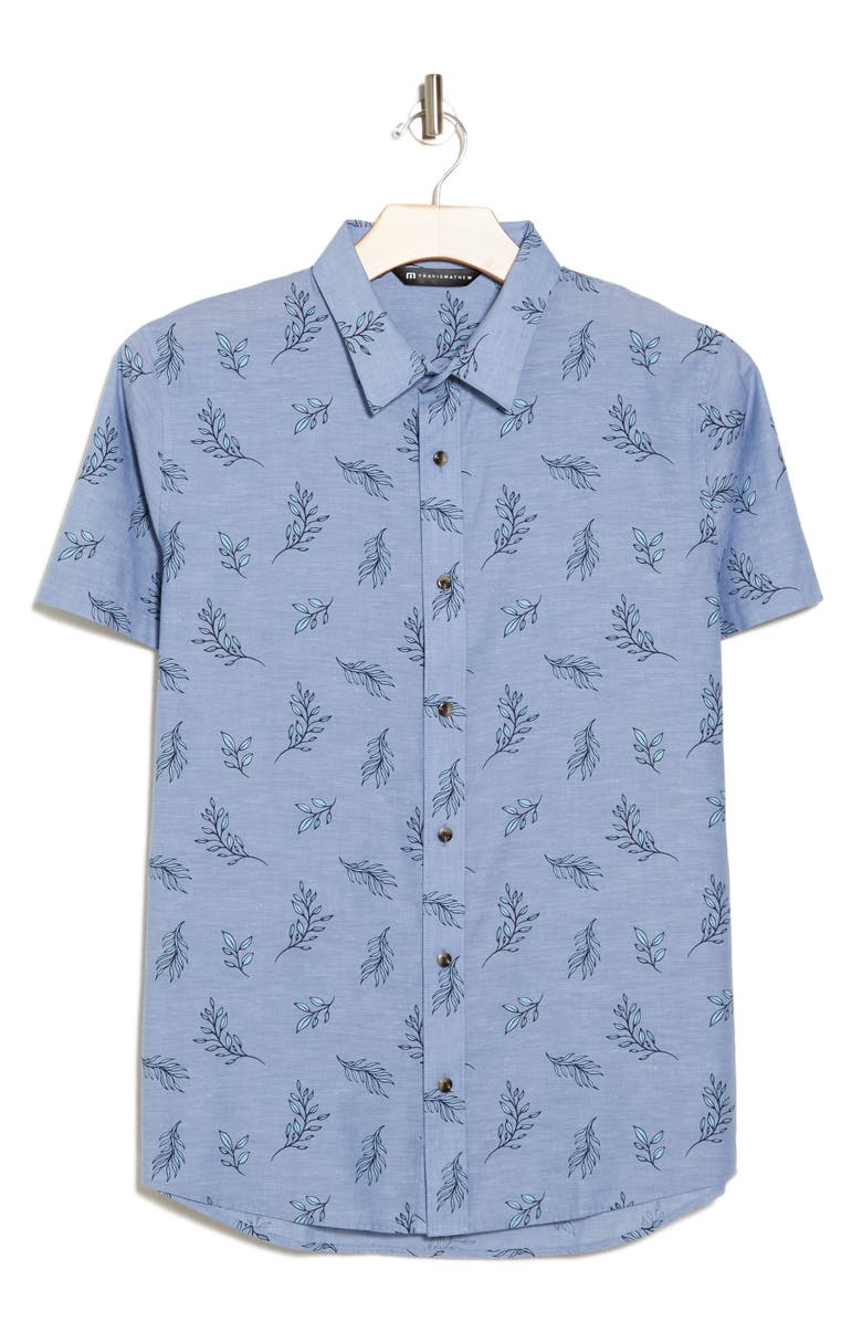 TravisMathew Pay Load Short Sleeve Button-Up Shirt, Alternate, color,