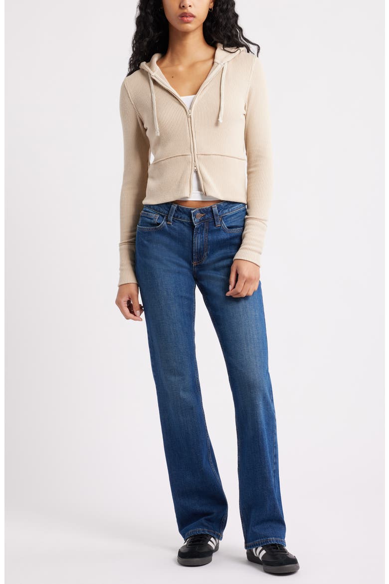Low Rise Bootcut Jeans, Alternate, color, PACIFIC