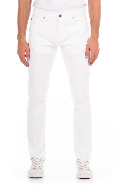 【HI FI FNK】Jacquard White Pants Shop White Fidelity Denim Online | Nordstrom