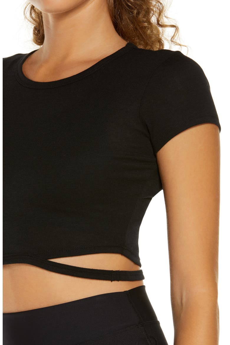 Halo Crop T-Shirt, Alternate, color, BLACK