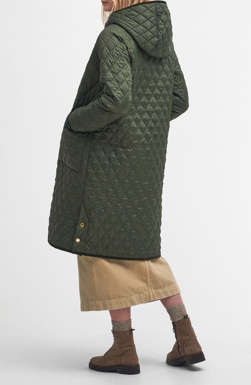 Barbour Harmby Hooded Quilted Coat In Multi