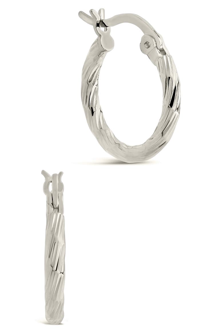 Anita Hoop Earrings, Main, color, SILVER