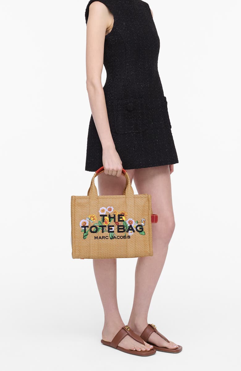 Marc Jacobs The Medium Faux Raffia Tote, Alternate, color,