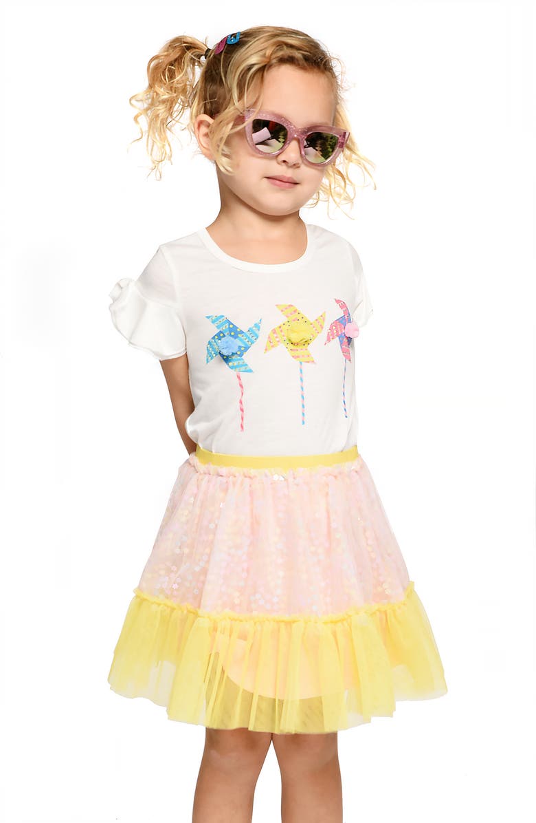 Truly Me Ruffle Sequin Skirt, Alternate, color, 