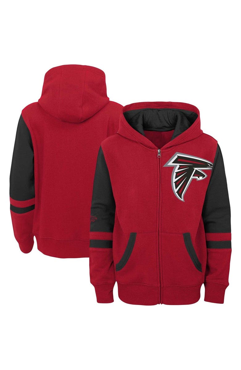 Outerstuff Preschool Red Atlanta Falcons Stadium Color Block Full-Zip Hoodie, Main, color, Red