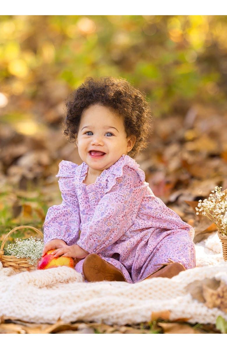 Mabel + Honey Paisely Romper, Alternate, color, Pink