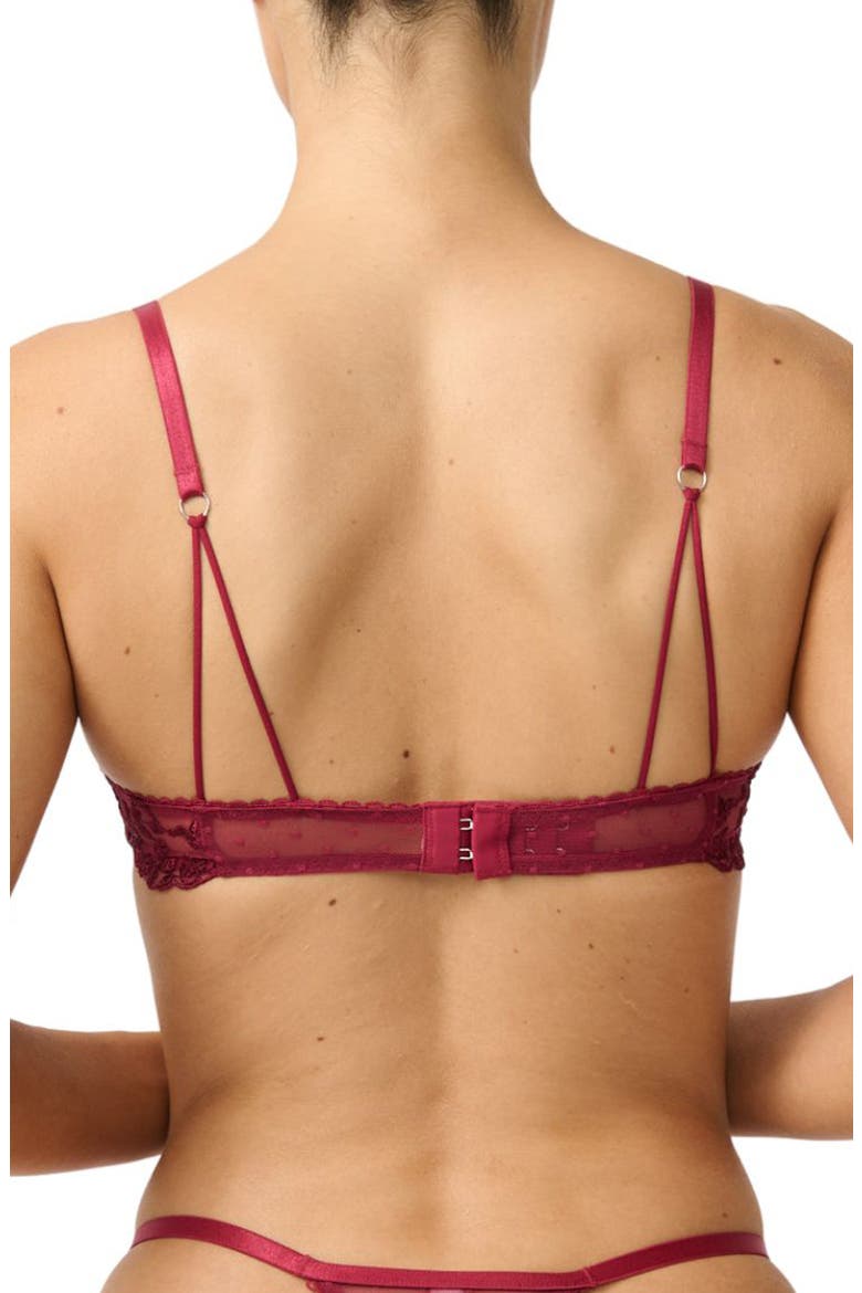 Nicolette Embroidered Underwire Bra, Alternate, color, RED