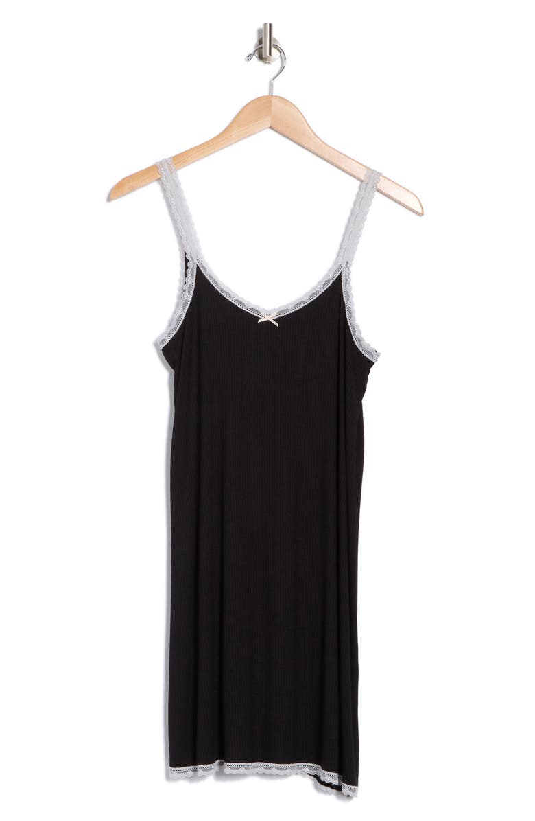 Honeydew Revival Rib Chemise, Alternate, color, Black