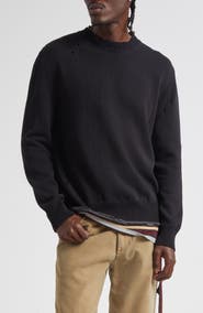 MM6 Maison Margiela Distressed Crewneck Sweater