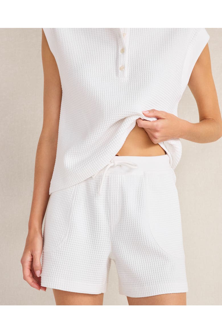 Organic Cotton Bold Waffle Shorts, Main, color, White