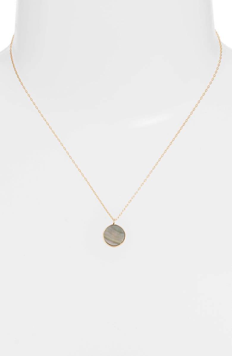 ARGENTO VIVO Shell Circle Pendant Necklace, Alternate, color,