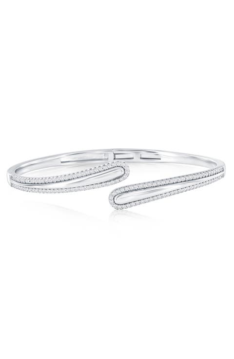 Bypass Cubic Zirconia Bangle