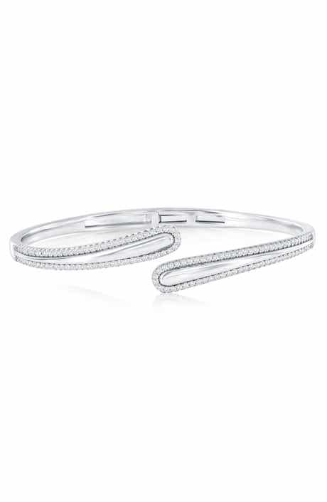 Bypass Cubic Zirconia Bangle