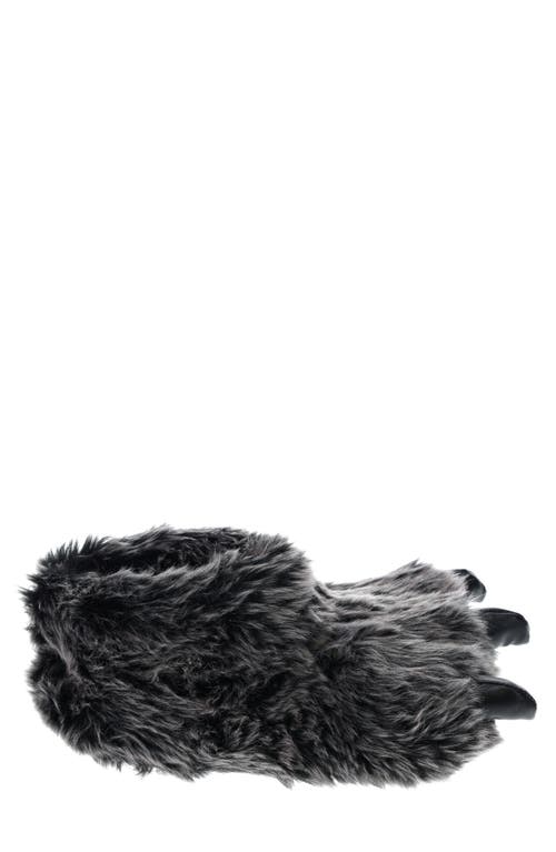 Sg Footwear Plush Claw Slipper In Black