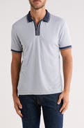 DENIM AND FLOWER Stripe Quarter Zip Polo