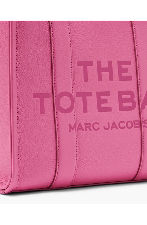 Marc Jacobs The Leather Medium Tote Bag In Bow Pink