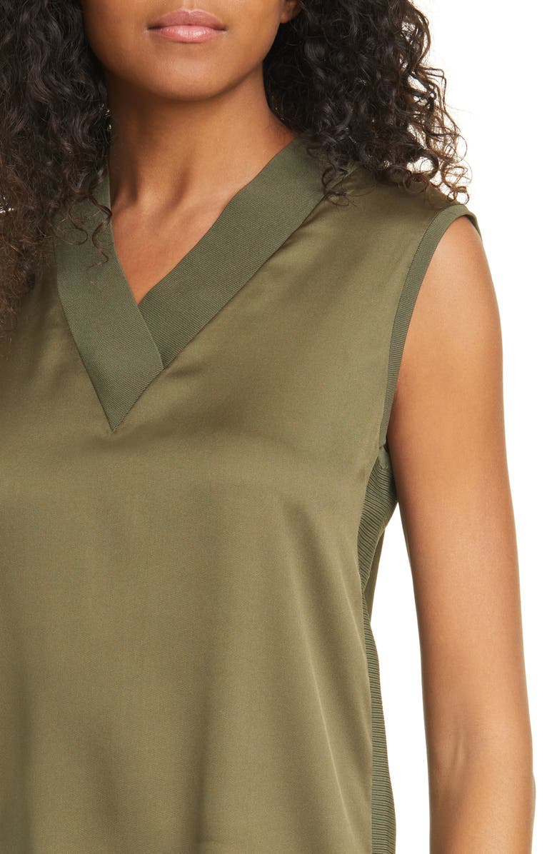 Ted Baker London Lydiaay V-Neck Mixed Media Top, Alternate, color,