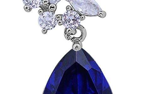 Christian Siriano Pear Cluster Pendant Necklace & Drop Earrings Set In Multi