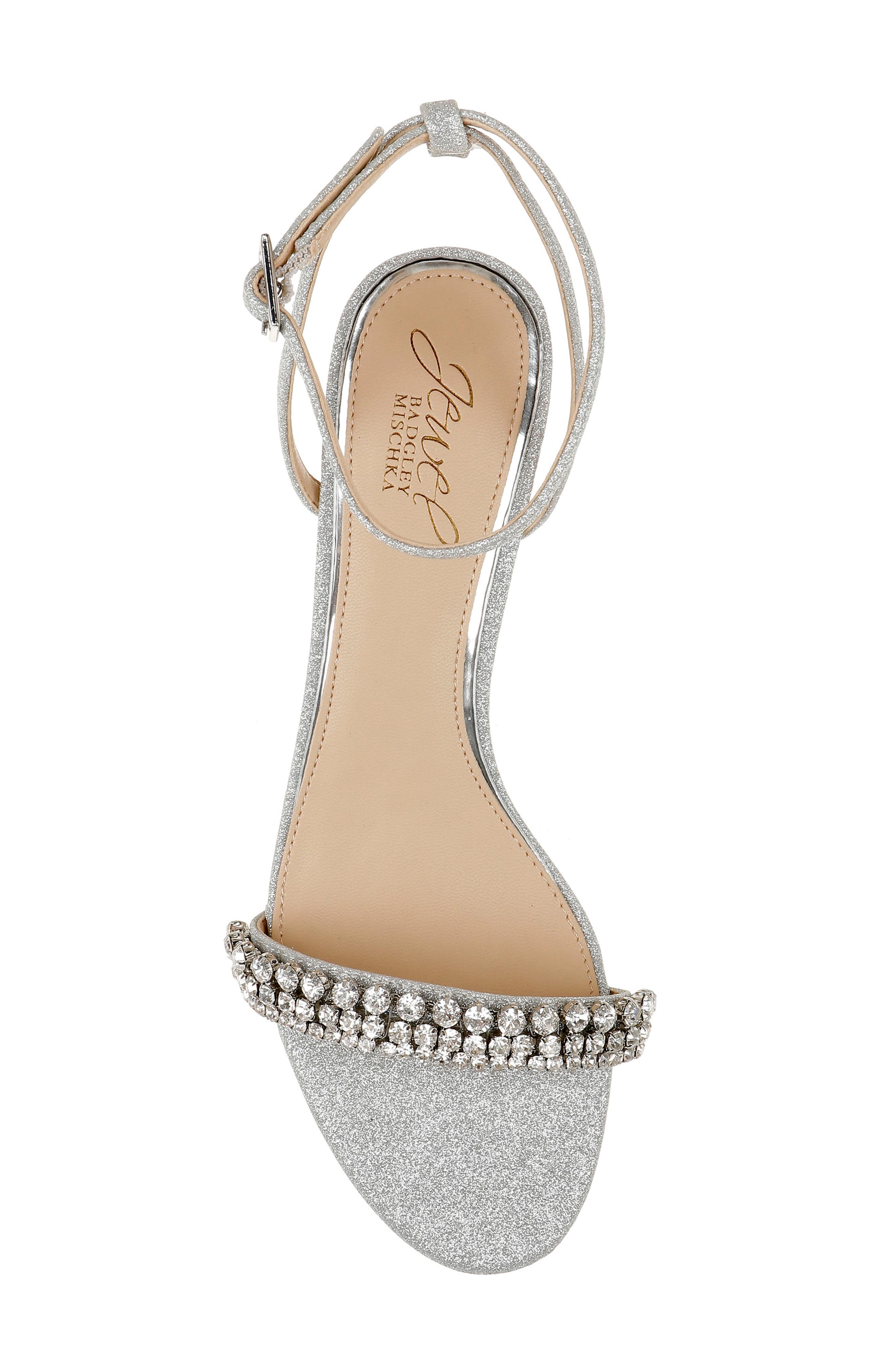 Jewel Badgley Mischka Loren Ankle Strap Sandal, Alternate, color, 