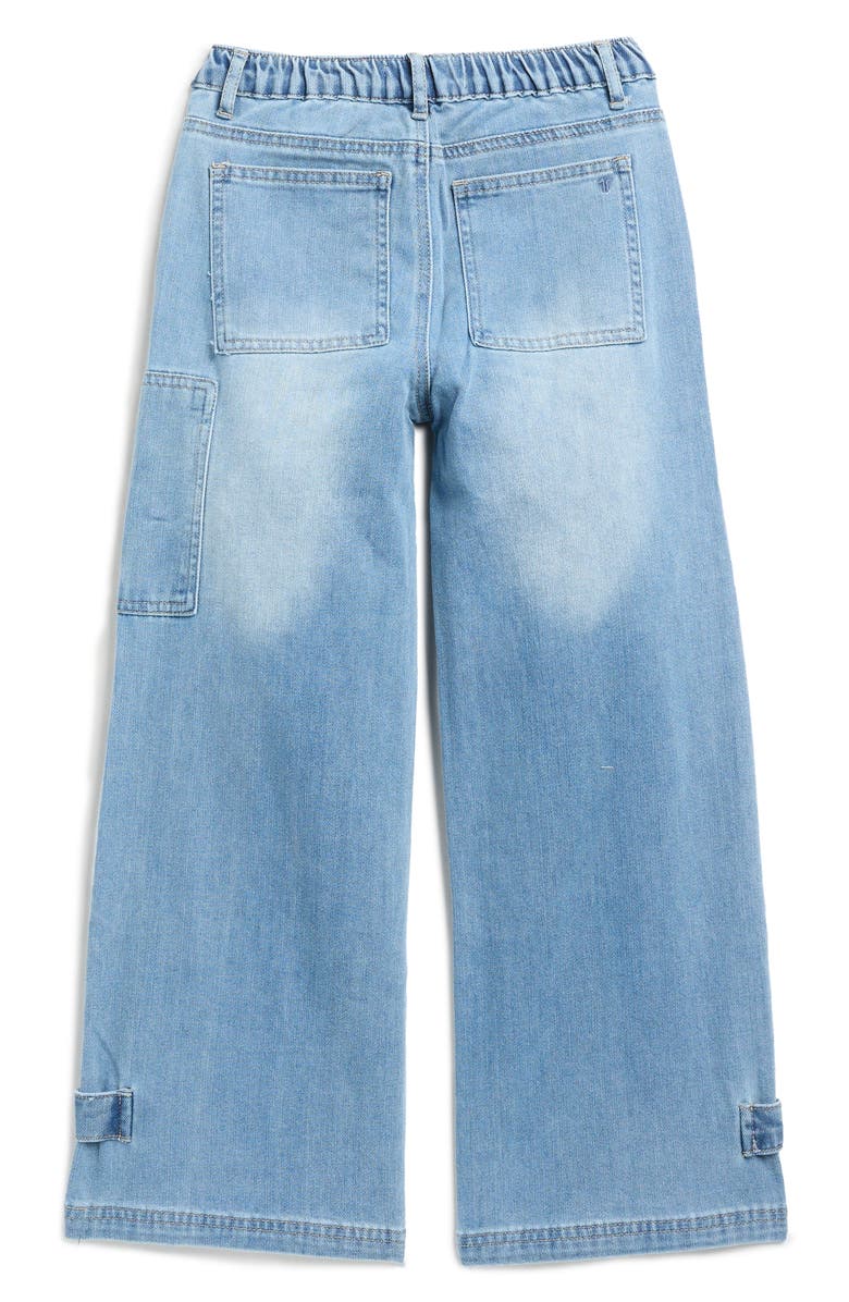 Tractr Kids' Multipatch Wide Leg Jeans, Alternate, color, Indigo