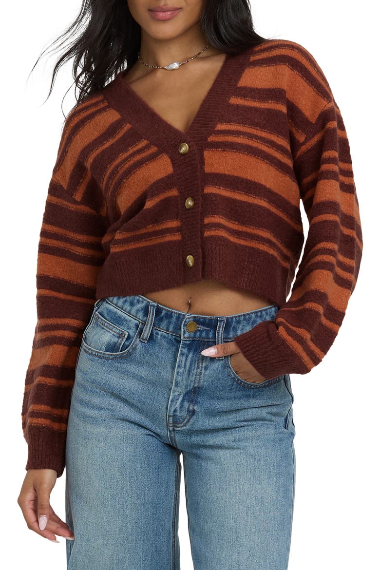 Something About It Stripe Crop Cardigan, Main, color, PINKIE