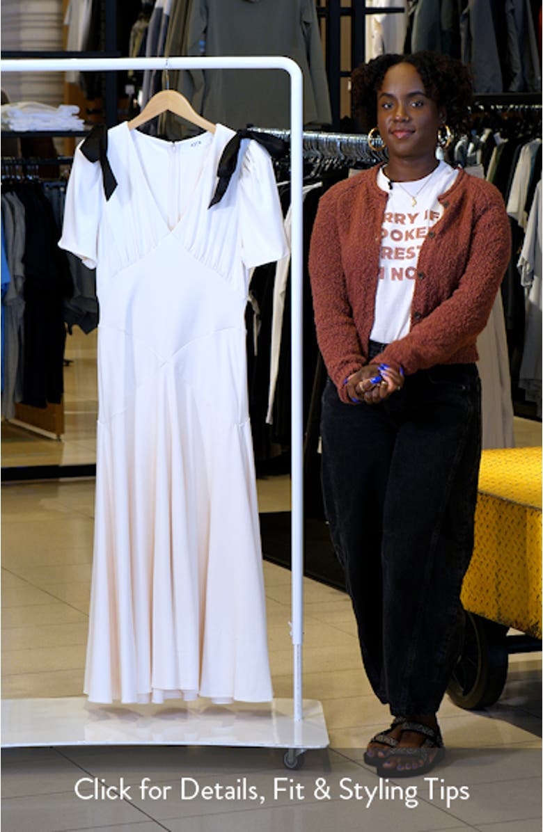 Ciela Bow Sleeve Midi Dress, sales video thumbnail