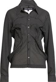 Junya Watanabe Polka Dot Georgette Button-Up Shirt