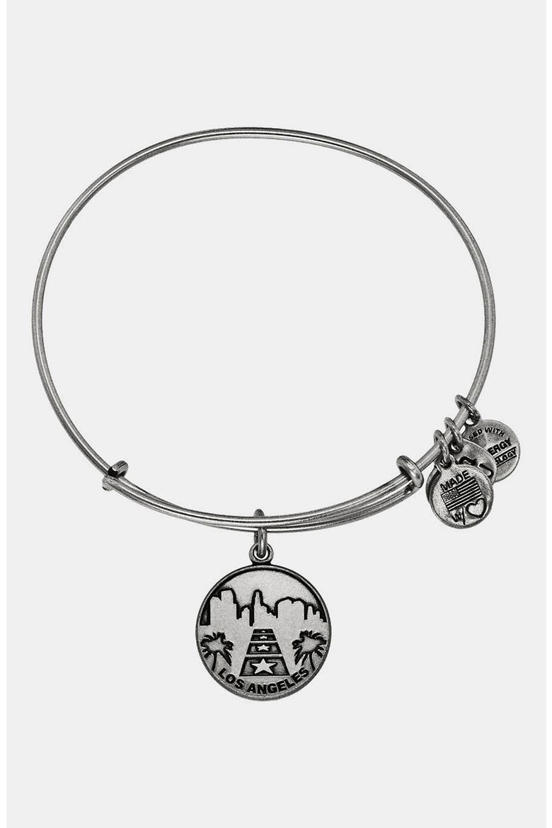 'Los Angeles' Expandable Wire Bangle, Main, color, SILVER