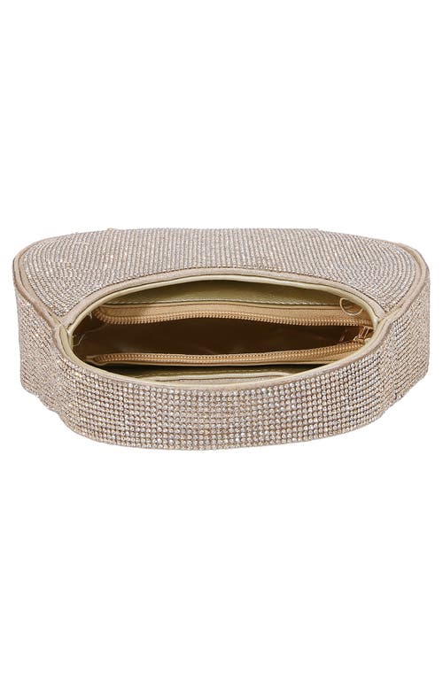 Berness Rhinestone Circle Bag In Gold