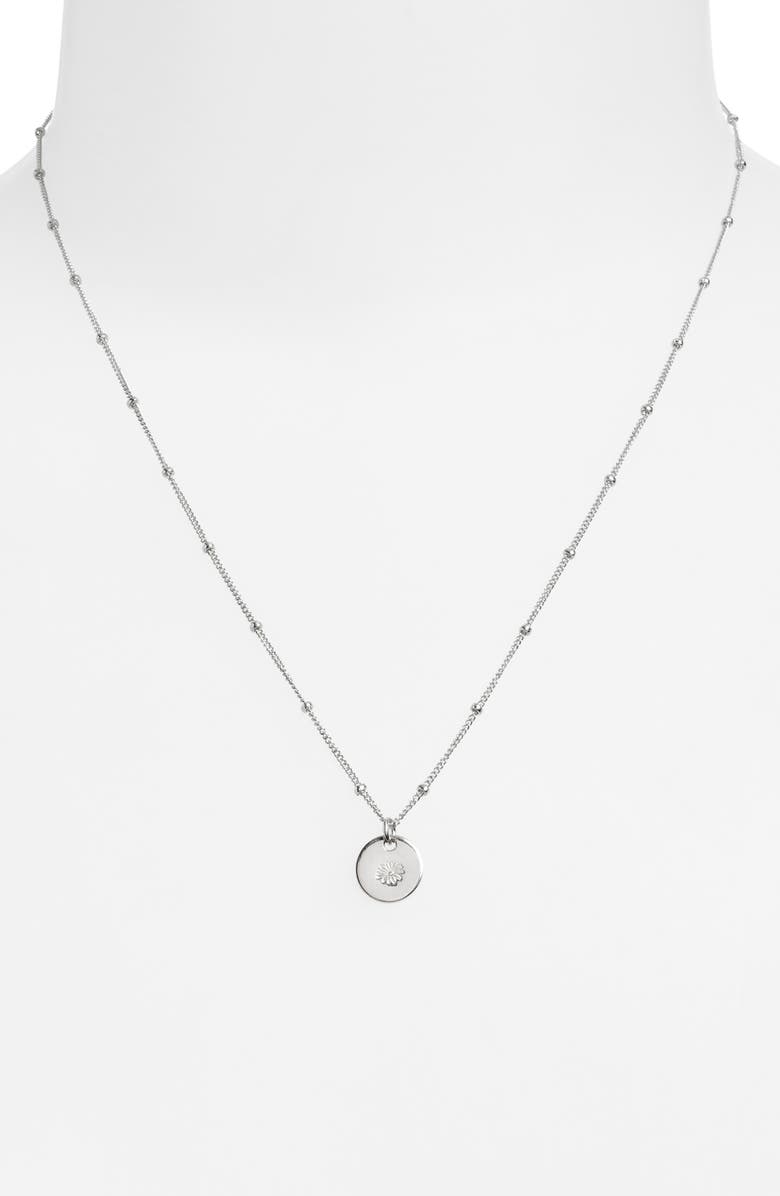 Nashelle Petite Birth Flower Necklace, Alternate, color, Sterling Silver