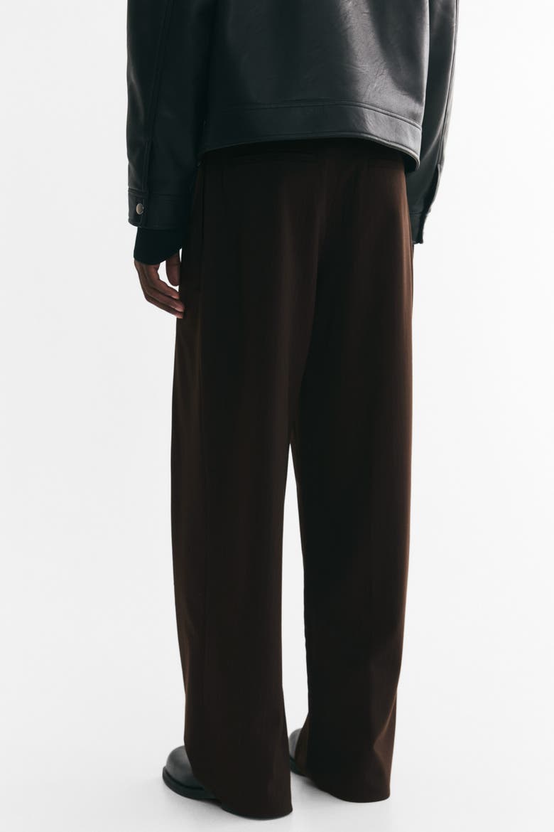 Loose-Fit Tailored Pants, Alternate, color, Dark brown