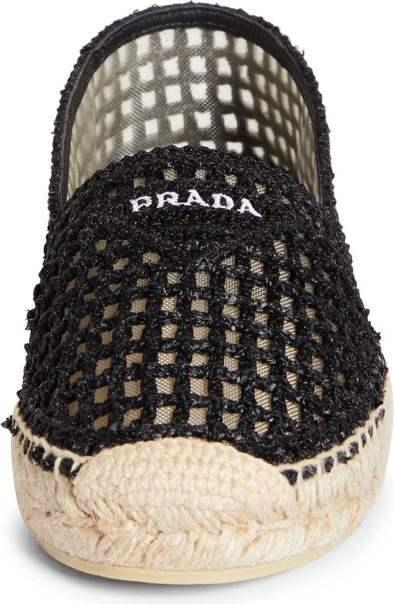 Prada Raffia Espadrille Flat, Alternate, color,