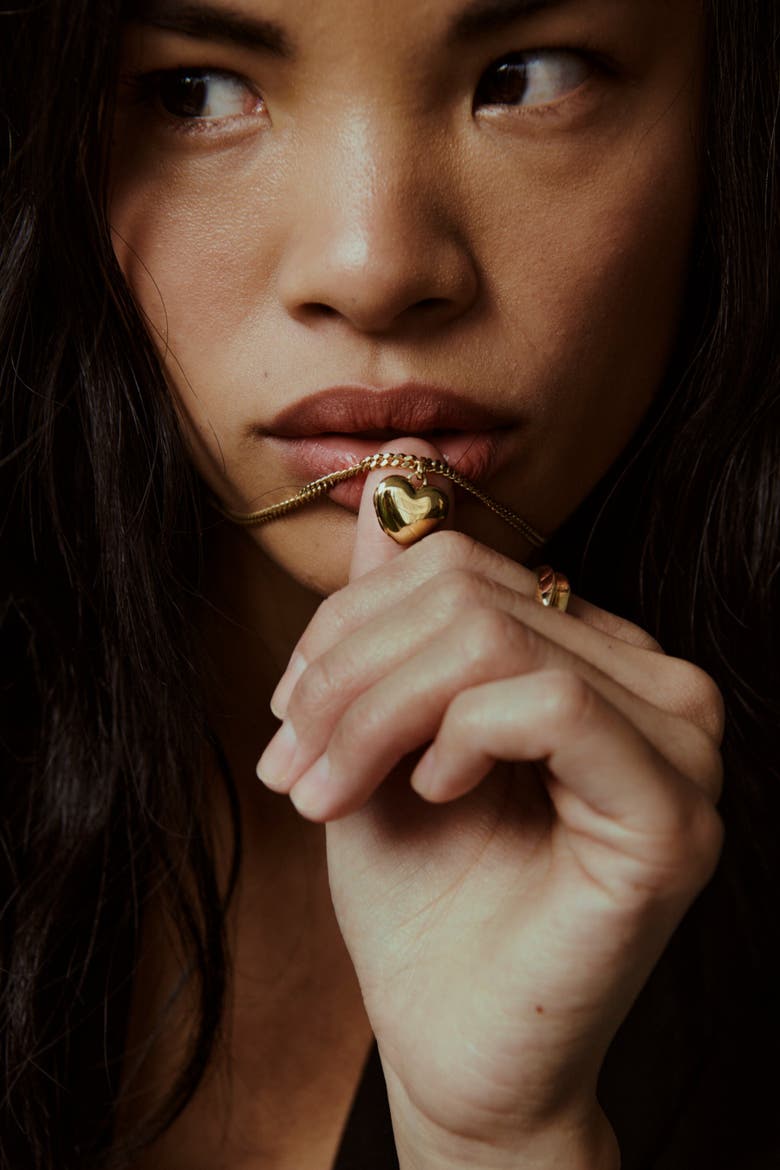 Bowie Heart Locket, Alternate, color, Recycled Gold Vermeil