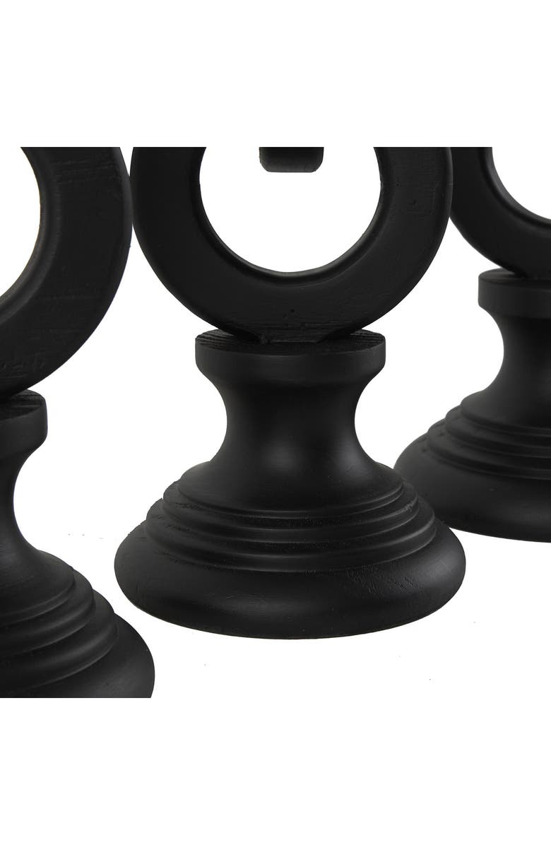 VIVIAN LUNE HOME Set of 3 Candleholders, Alternate, color, Black