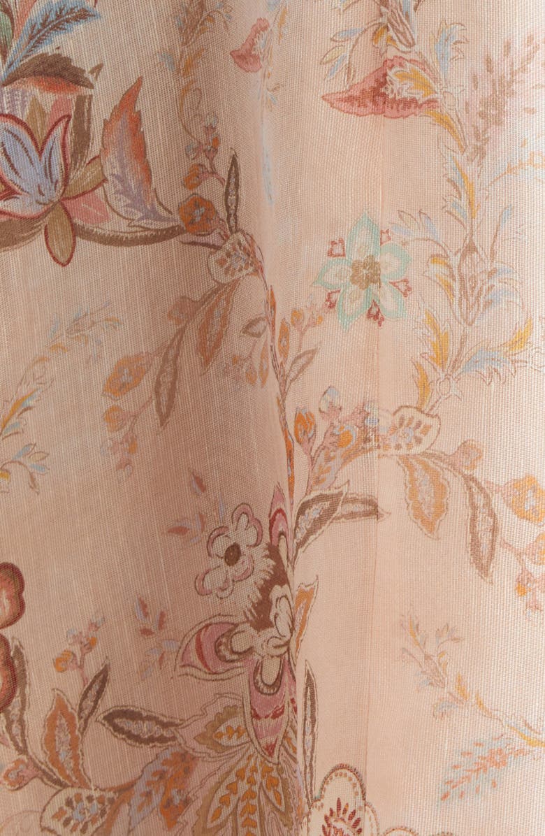 Zimmermann Alchemy Paisley Structured Linen & Silk Organza Midi Dress, Alternate, color, Pink Paisley