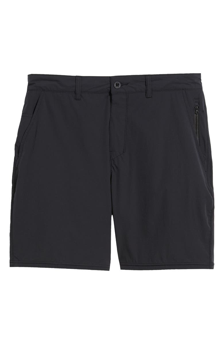 Florence All-Purpose Stretch Nylon Hybrid Shorts, Alternate, color, Black