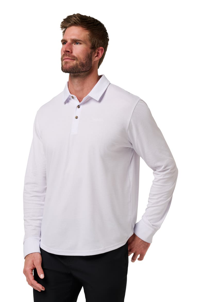 The Zinna 2.0 Long Sleeve Polo, Alternate, color, WHITE