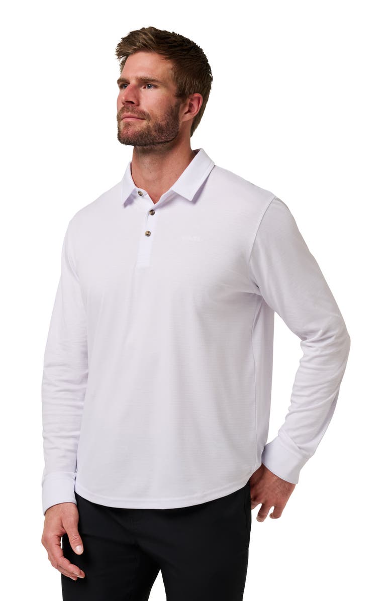 TravisMathew The Zinna 2.0 Long Sleeve Polo, Alternate, color, White