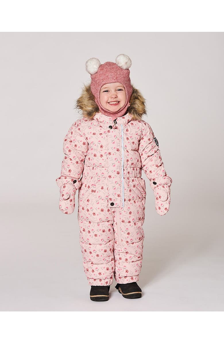 Deux par Deux Baby Girl One-Piece Original Puffy Snowsuit, Main, color, Pink Mini Flowers