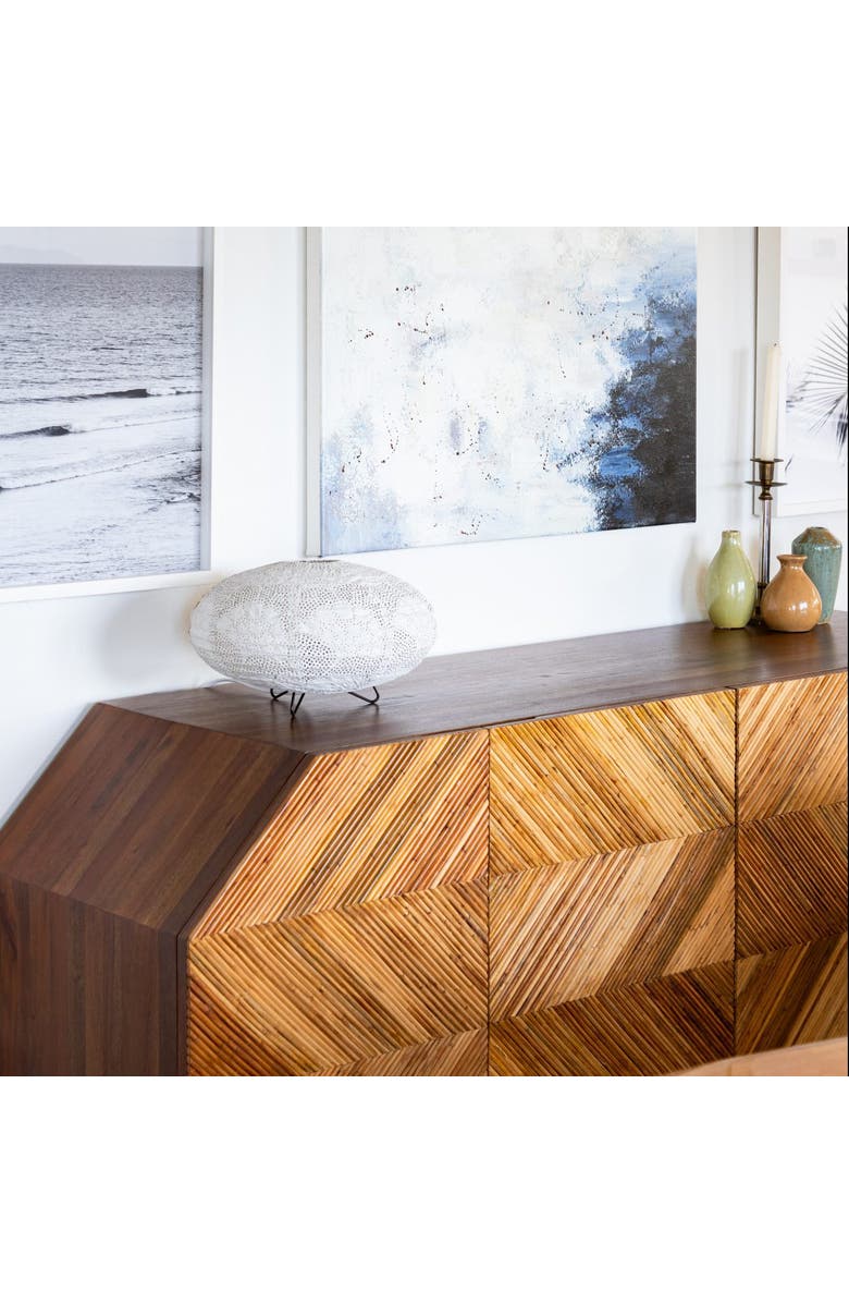 Allsop Home & Garden Soji Stella Solace Oval Yarrow Table Lamp, Alternate, color, White