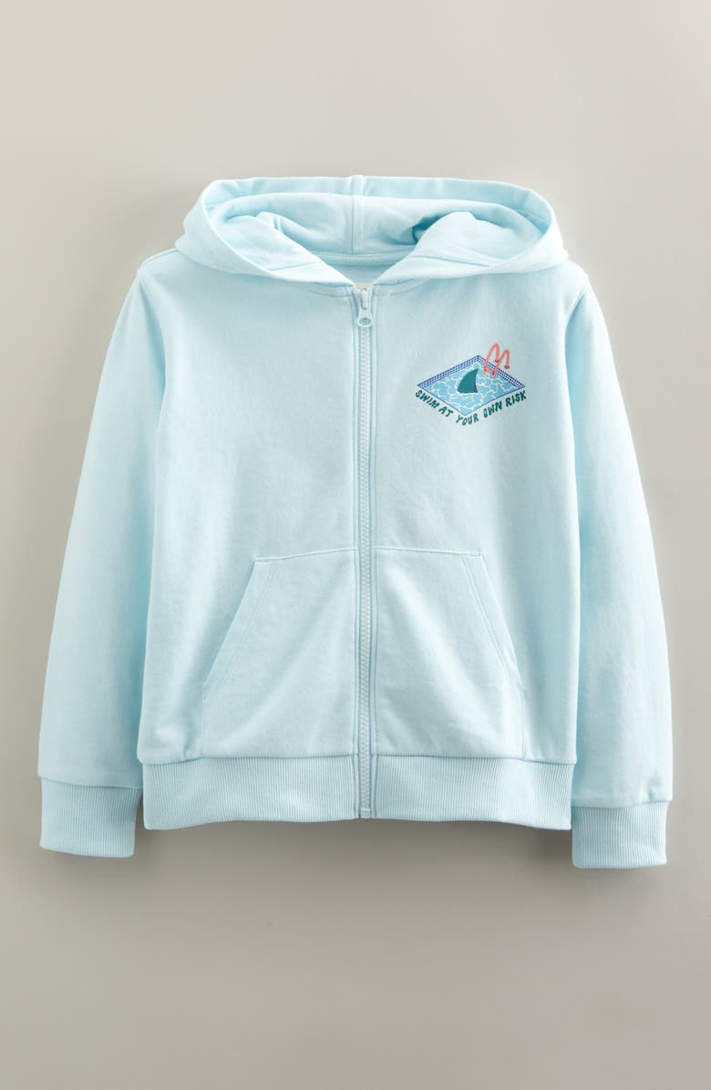 Tucker + Tate Kids' Graphic Zip-Up Hoodie, Main, color, Blue Saltwater Shark Graphic