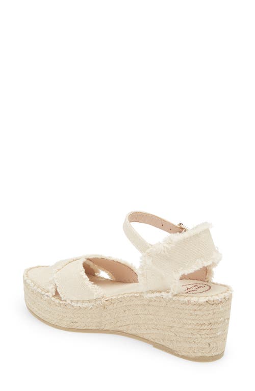 Toni Pons Irina Ankle Strap Wedge Sandal In Ecru Fabric