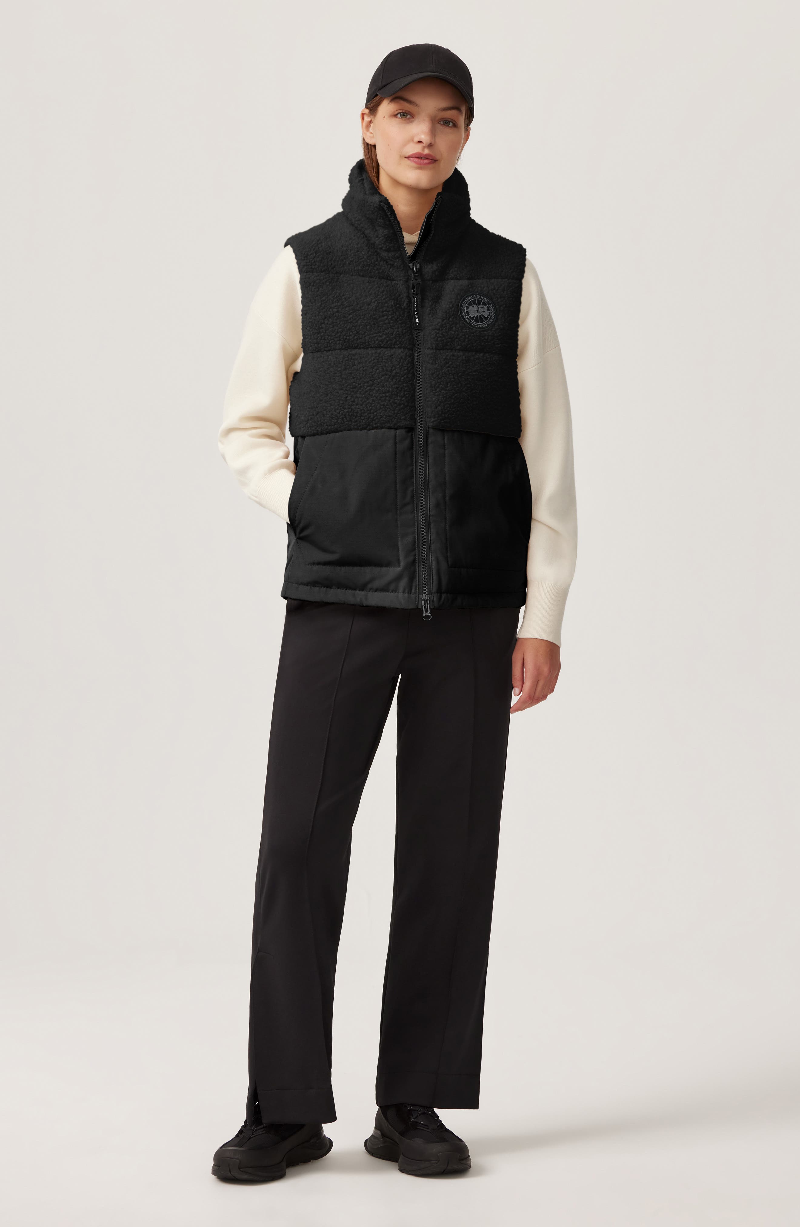 Elora Mixed Media 650 Fill Power Down Vest (Women) | Nordstrom