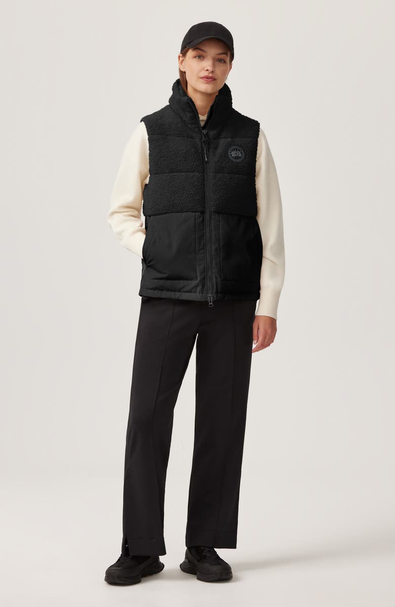 Canada Goose Elora Mixed Media 650 Fill Power Down Vest, Alternate, color, Black