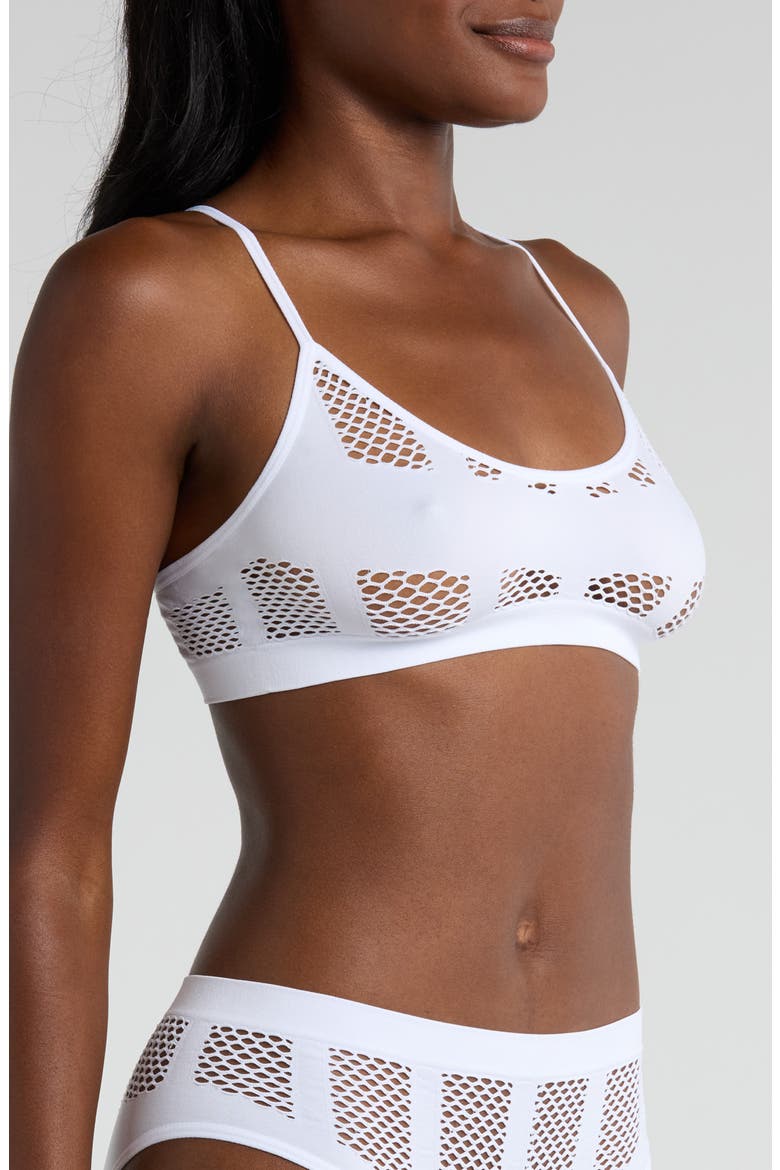 Shadow Play Bralette, Alternate, color, WHITE