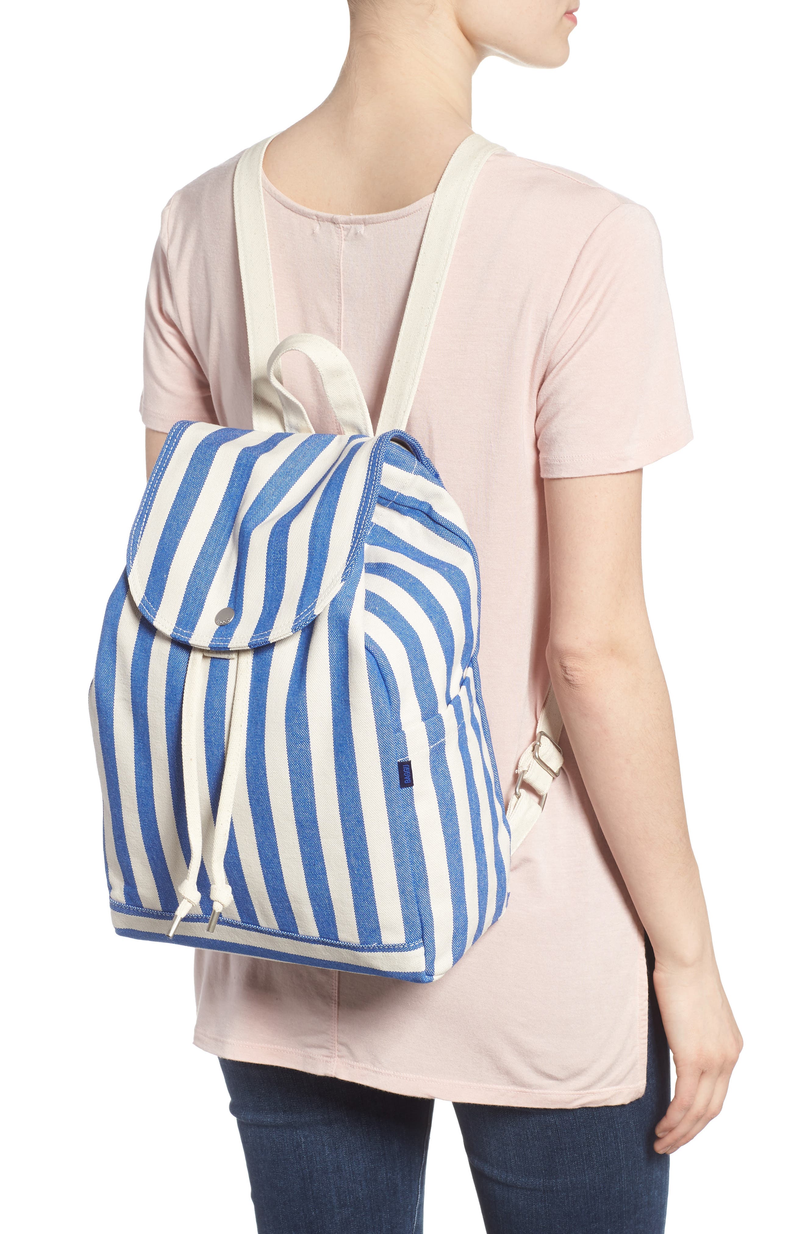 Baggu Drawstring Canvas Backpack, Alternate, color, 