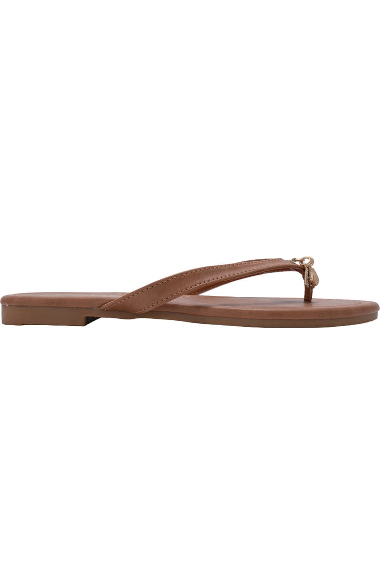 bebe Charm Thong Sandal, Alternate, color, Tan
